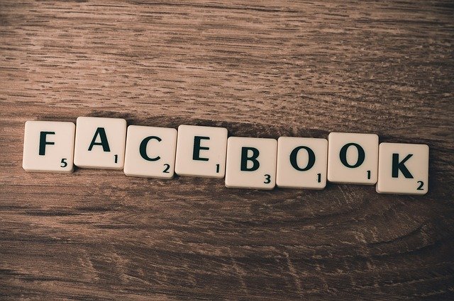 Facebook in scrabble letters